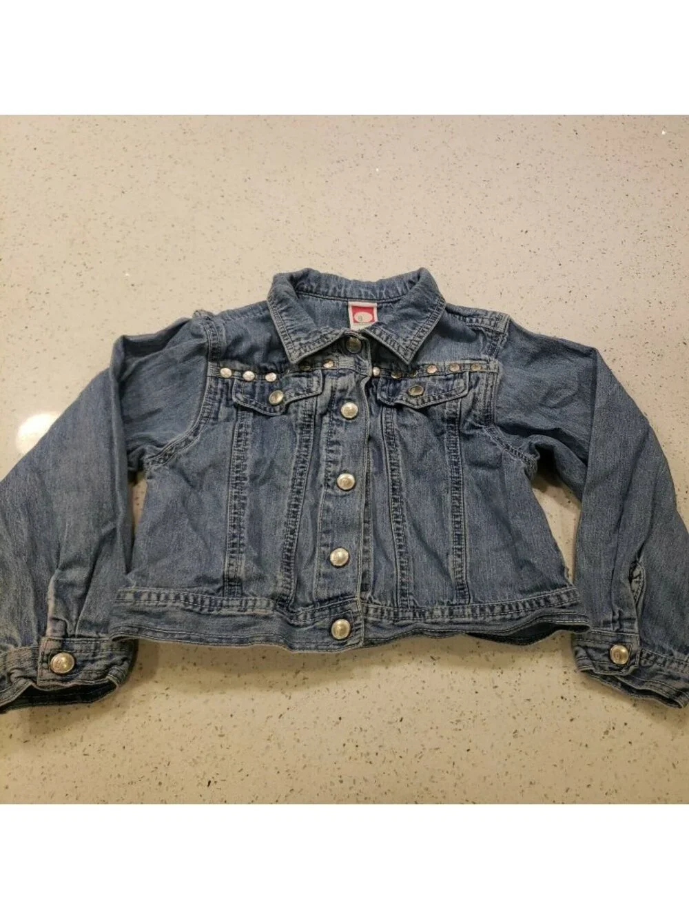 Gymboree Girls Denim Jacket Sz 5 Light wash snap front